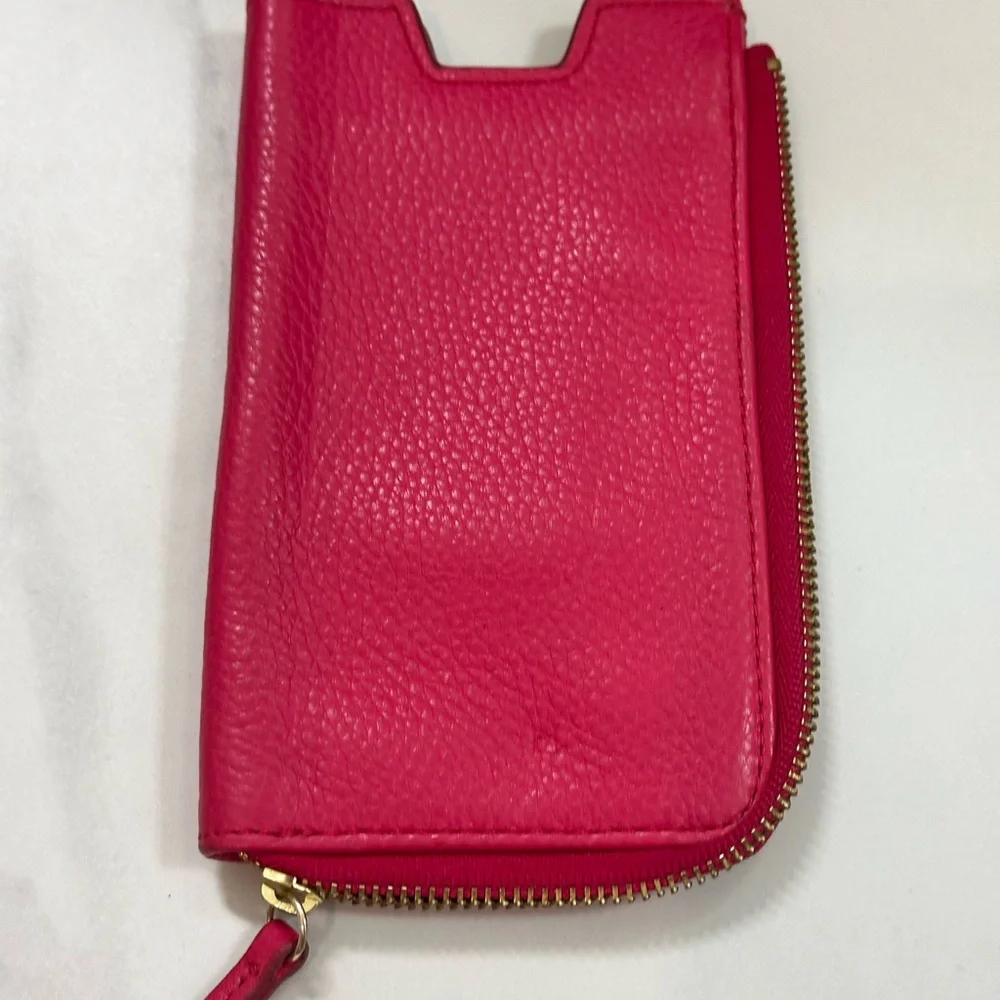 Fossil Red Leather Phone Wallet